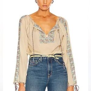Nili Lotan DIANDRA Embroidered Blouse • SM